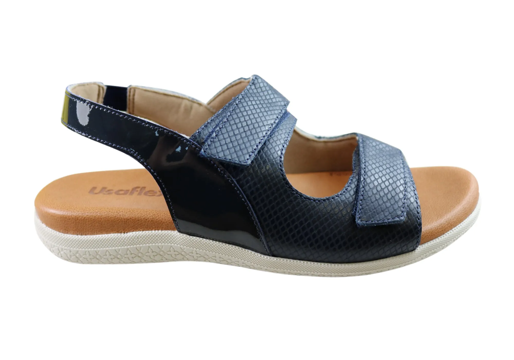 Lounge Mood Usaflex Jessica Womens Comfortable Leather Sandals Made In Brazil