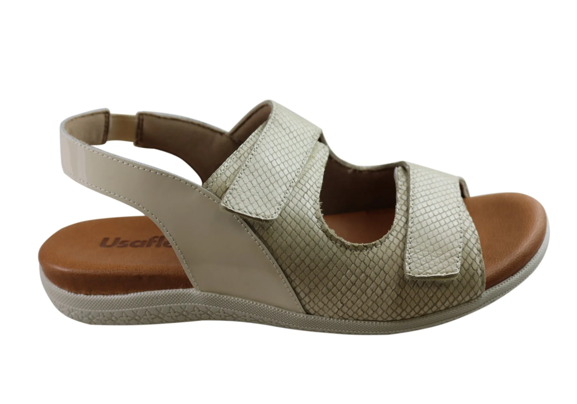 Usaflex Jessica Womens Comfortable Leather Sandals Made In Brazil City Vibe