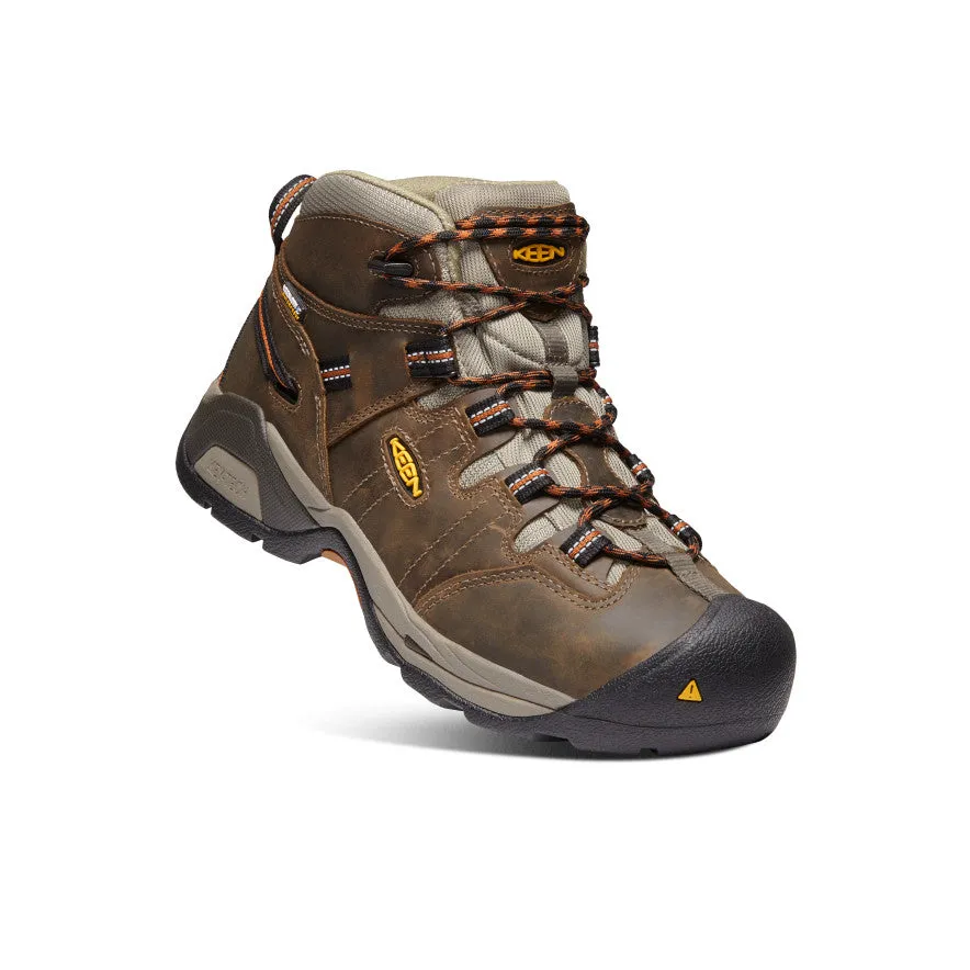 Surfer Support frame Men's Detroit XT Waterproof Boot (Soft Toe)  |  Black Olive/Leather Brown