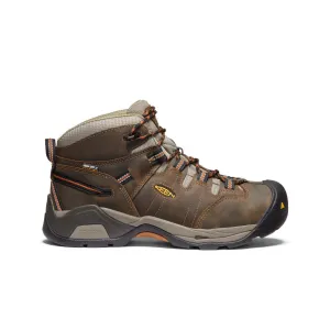 Grippy Outsole Mountain Climber Quick Drying Hiking Trails Men's Detroit XT Waterproof Boot (Soft Toe)  |  Black Olive/Leather Brown