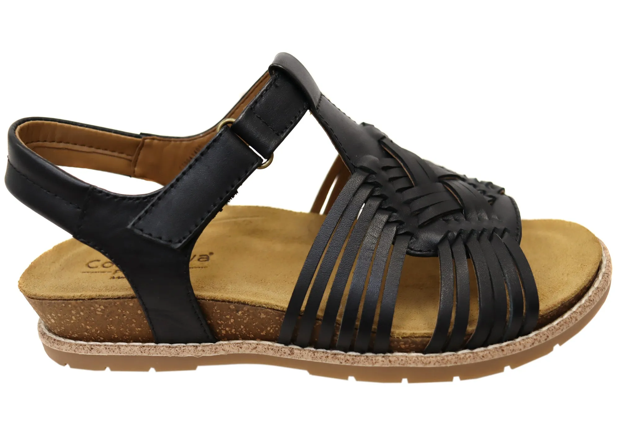 Soft Step Comfortiva Gladia Womens Comfort Footbed Wide Fit Leather Sandals