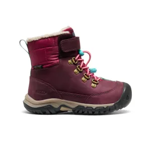 work mode Little Kids' Kanibou Waterproof Winter Boot  |  Fig/Pink Lemonade