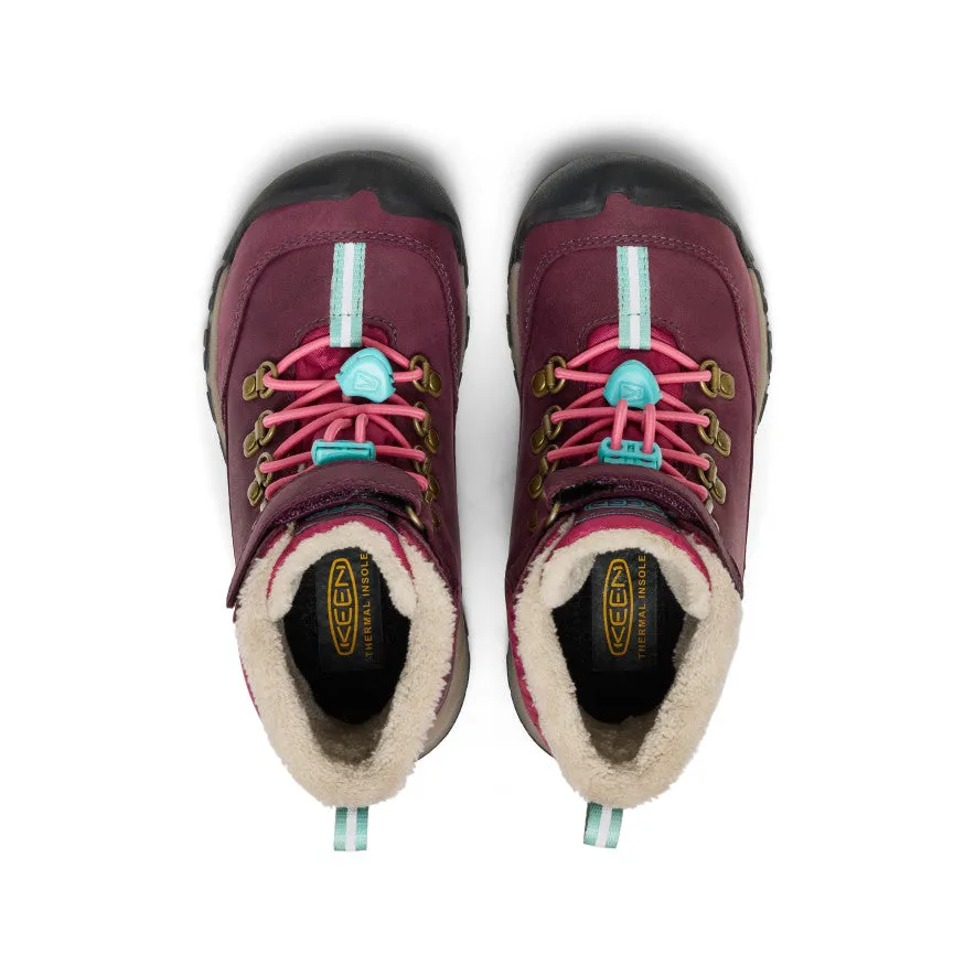 Sport Inspired City Street Little Kids' Kanibou Waterproof Winter Boot  |  Fig/Pink Lemonade