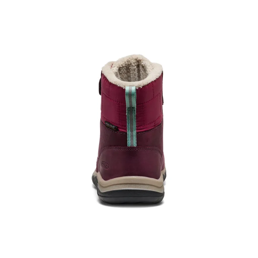 Slip Resistant Mountain Climber Indoor Use Little Kids' Kanibou Waterproof Winter Boot  |  Fig/Pink Lemonade