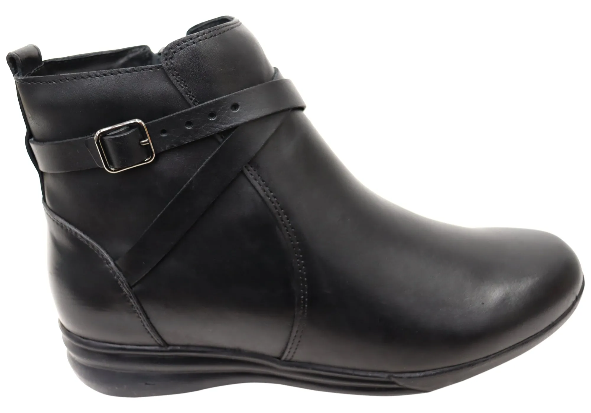 Via Paula Lane Womens Comfortable Brazilian Leather Ankle Boots Reinforced Fashion Choice