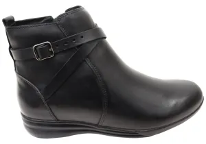 Via Paula Lane Womens Comfortable Brazilian Leather Ankle Boots Lightweight Design Easy Pairing
