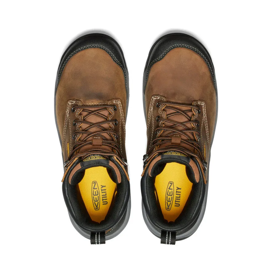 Suede Surface Men's Evanston 6" Waterproof Boot (Carbon Toe)  |  Bison/Black