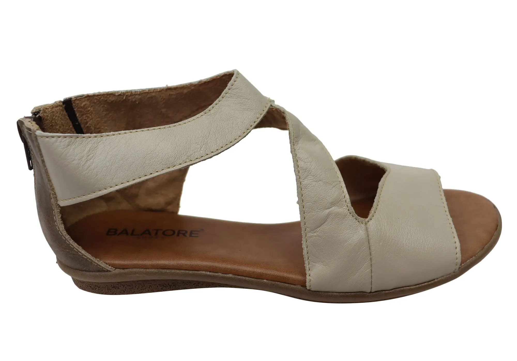 Balatore Donna Womens Comfortable Leather Sandals Made In Brazil EVA sole