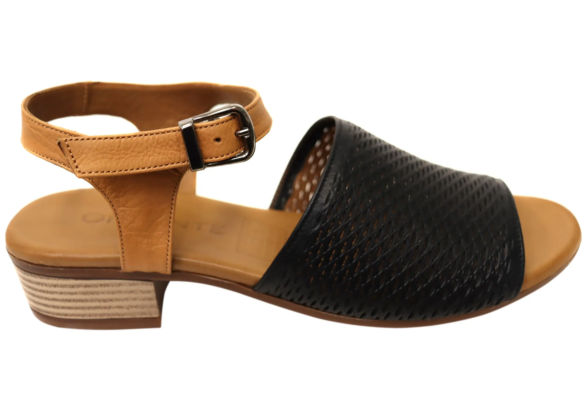 Stylish casual sandals Quick Slide Orizonte Pinor Womens European Comfortable Low Heel Leather Sandals