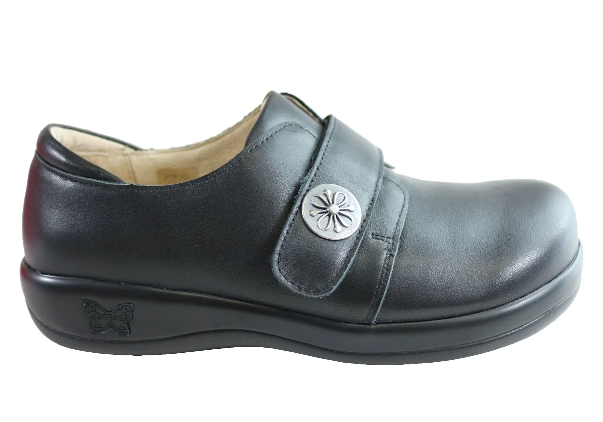 Couple Pair Alegria Joleen Womens Comfortable Leather Shoes With Adjustable Strap