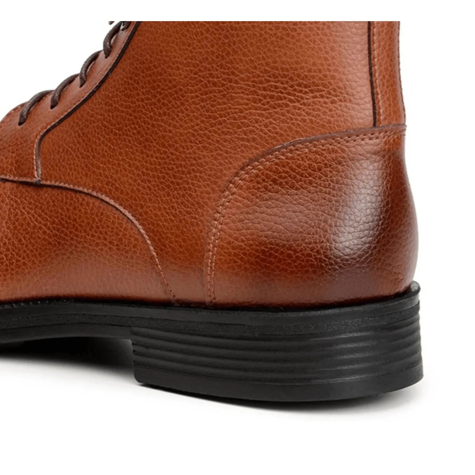 'Vellerti' classic vegan leather lace-up boot by Vincente Verde -  brown heel cup