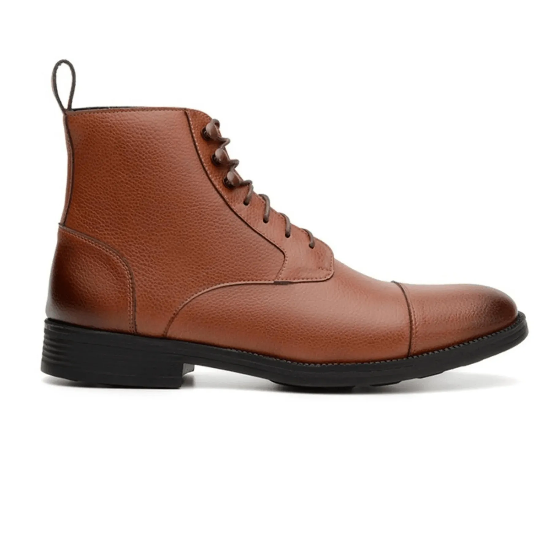 'Vellerti' classic vegan leather lace-up boot by Vincente Verde -  brown Stud Cool