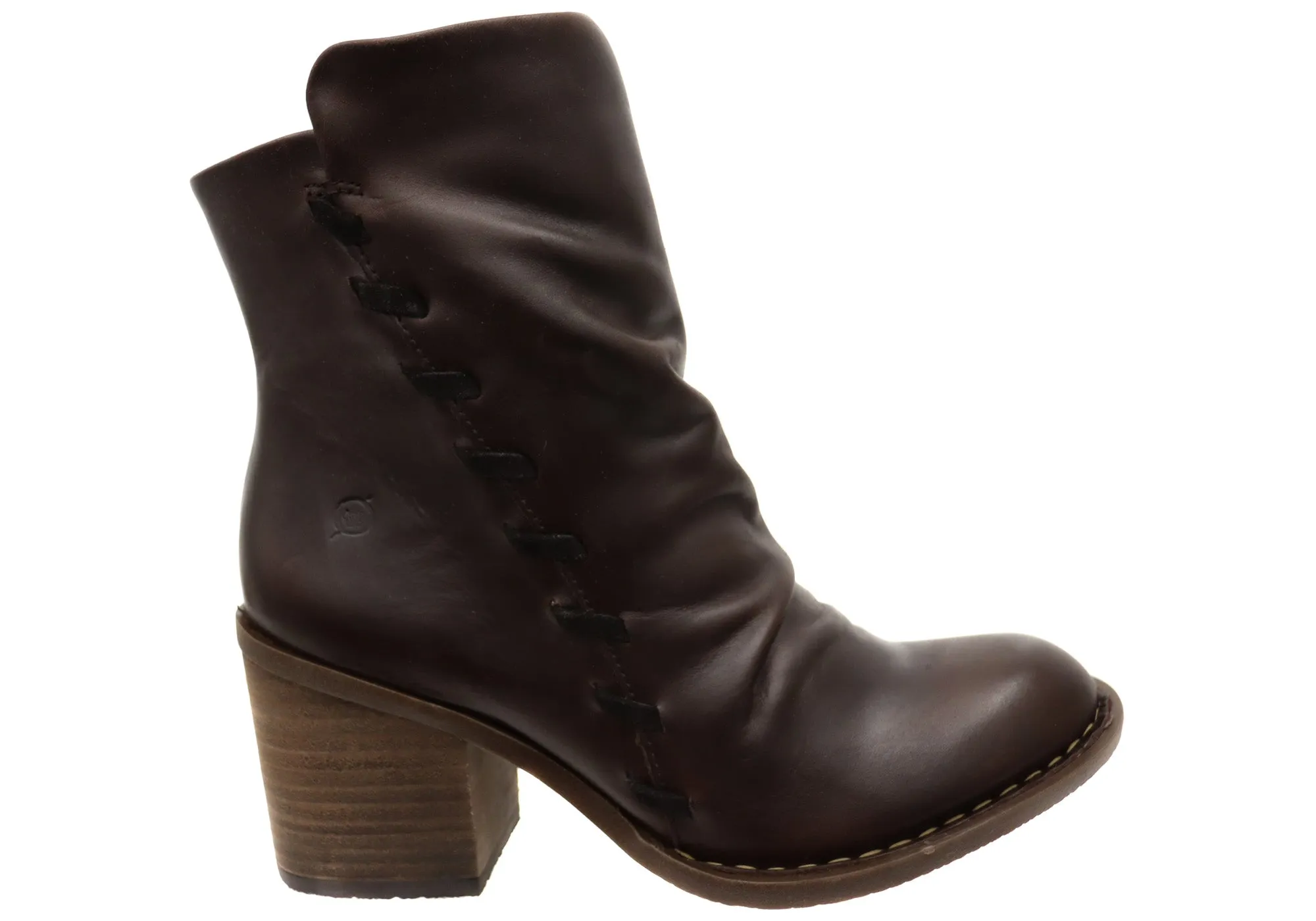Born Toni Womens Comfortable Leather Mid Heel Ankle Boots Dance Edge
