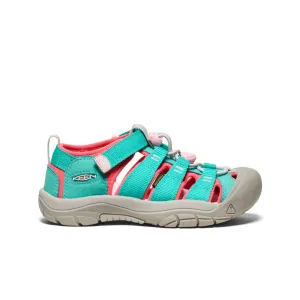 Poolside Look Bare Foot Big Kids' Newport H2  |  Bright Aqua/Giggle Pink