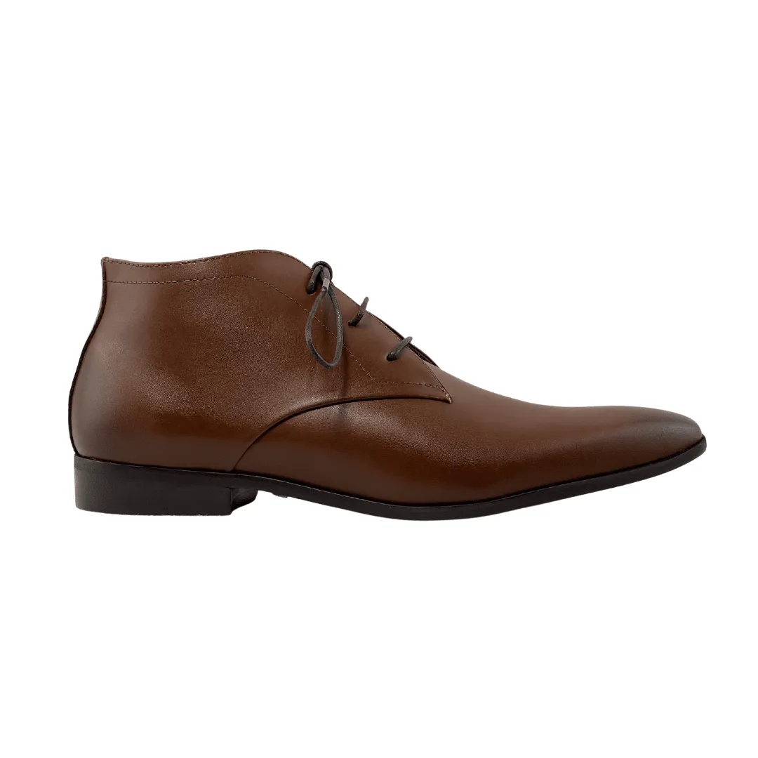 Beach Fun 'Benjie' men's vegan chukka by Zette Shoes - cognac