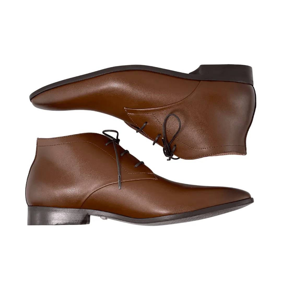 'Benjie' men's vegan chukka by Zette Shoes - cognac Padded Comfort Wellness Seekers Red Glow