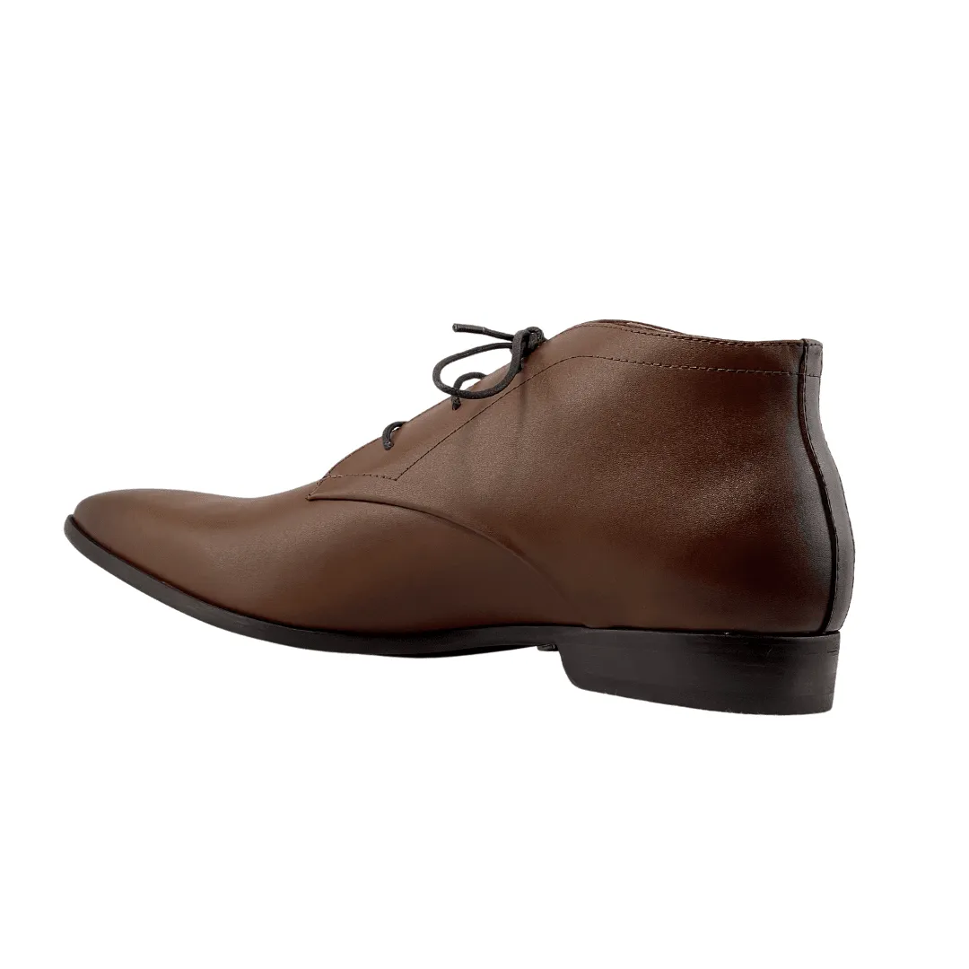'Benjie' men's vegan chukka by Zette Shoes - cognac Swim Edge