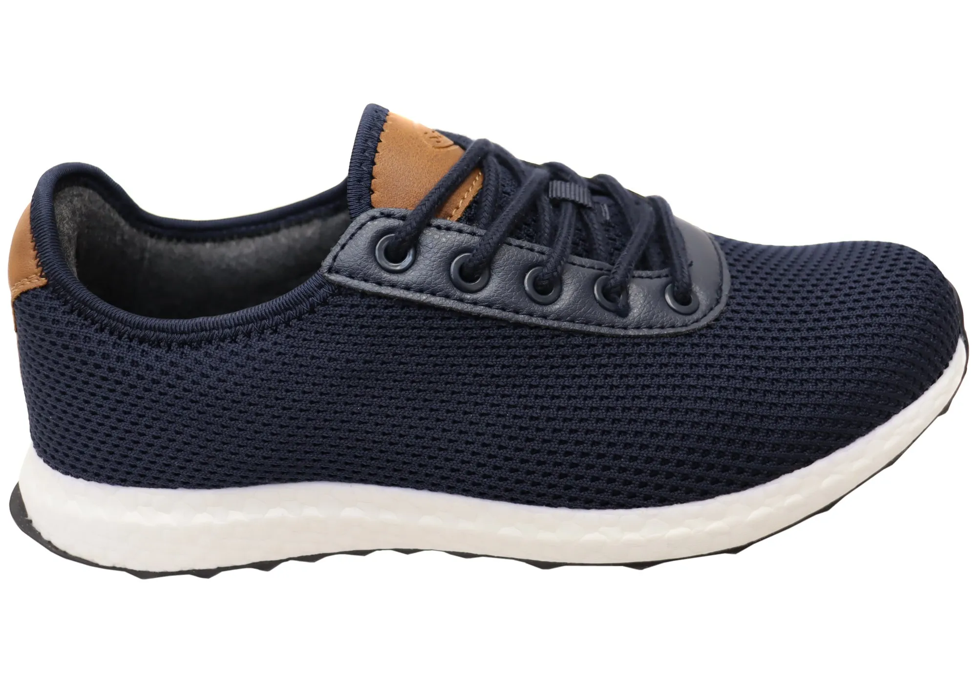 Scholl Orthaheel Mens Comfortable Freddie Sneakers Shoes On Feet