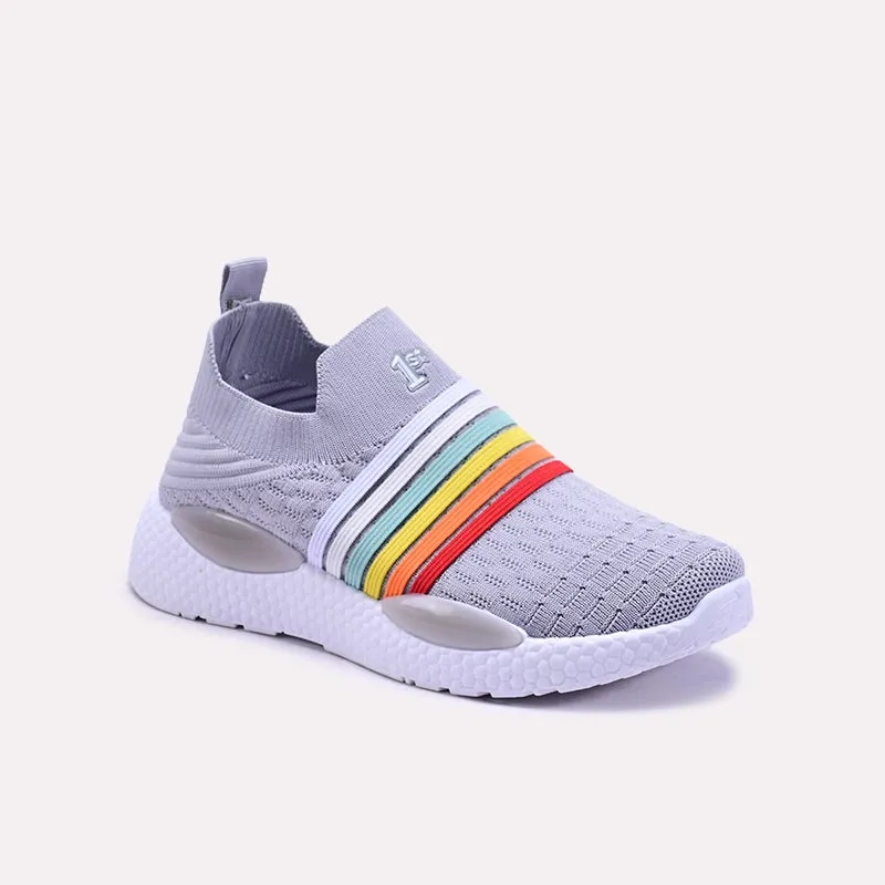 Saphira Gray Slip On Sneakers 0440757 Rebound Midsole Stretchable Upper