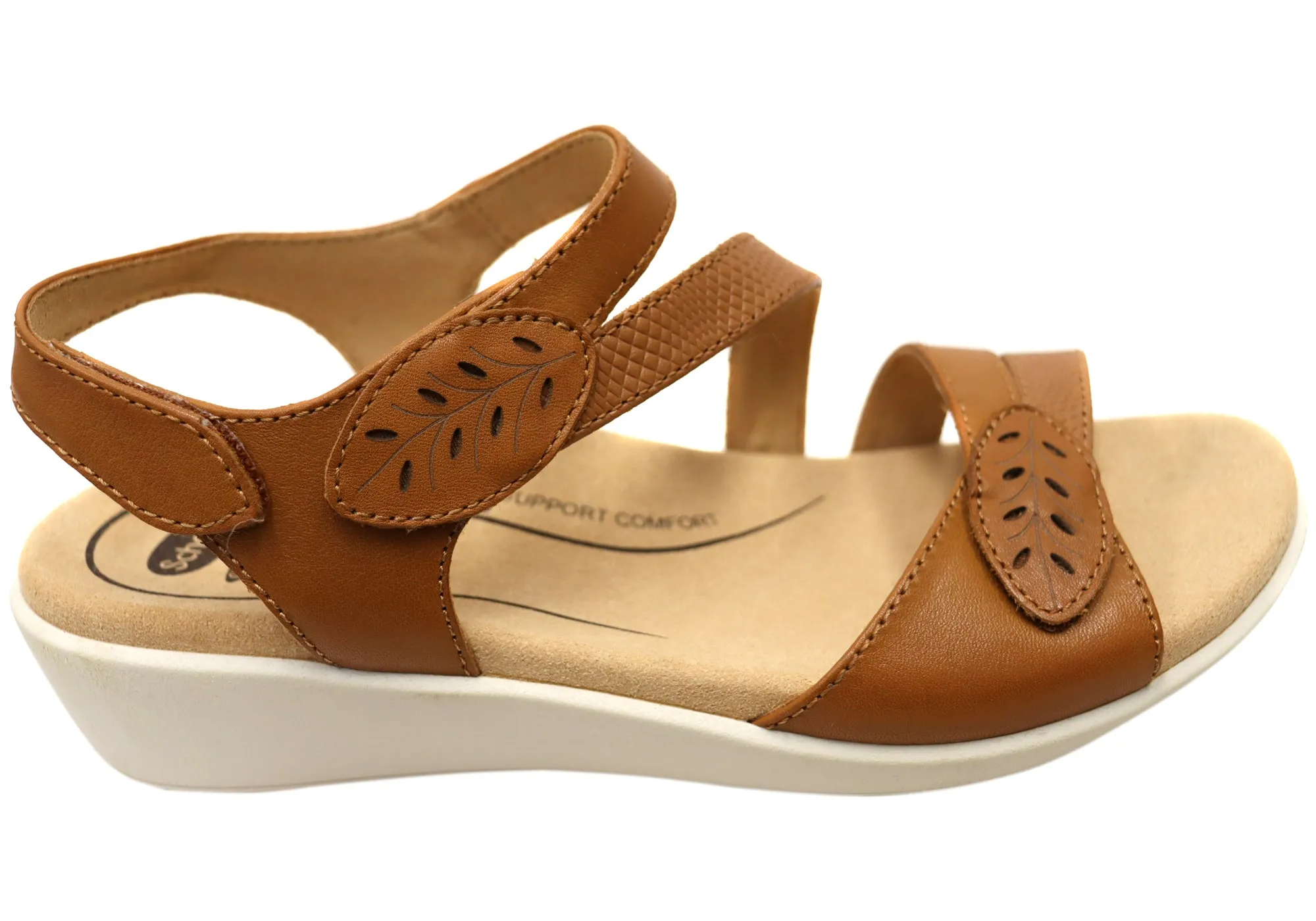Stable Step Sporty Beach Shoes Scholl Orthaheel Tana Womens Comfortable Leather Wedge Sandals