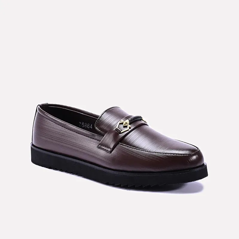Ryder Brown Chunky Dress Loafers 0111118 Spring Collection