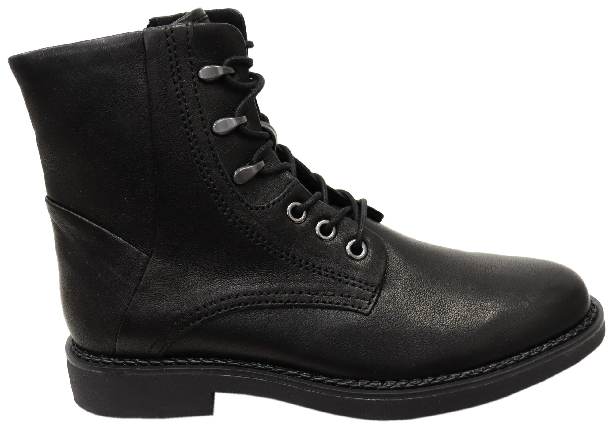 Comfortiva Elsberry Womens Comfortable Leather Ankle Boots ReinforcedToe Stable Support Morning Walk