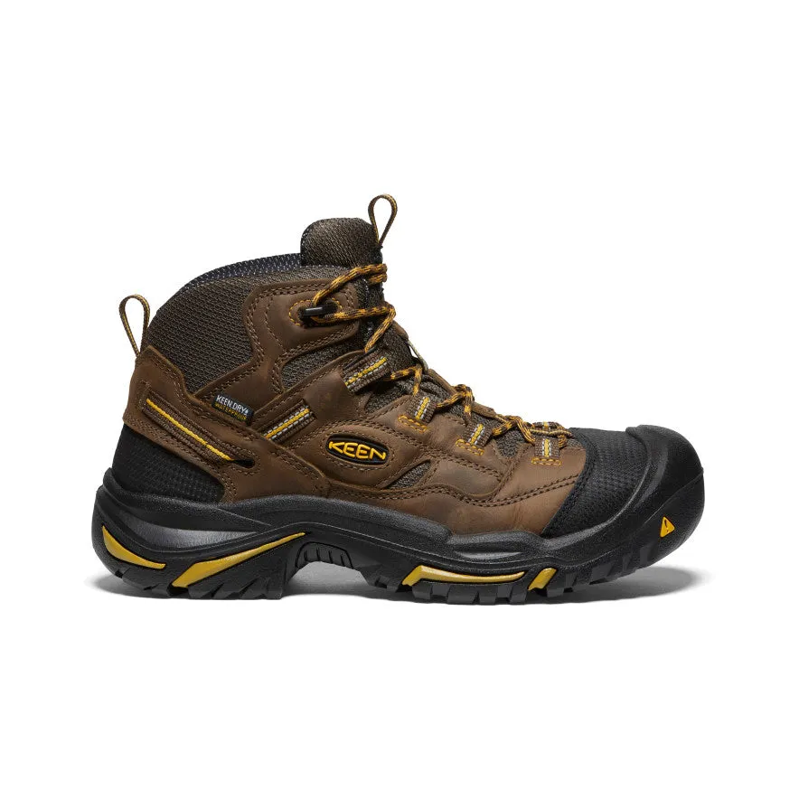 Low Profile Remote Hiking Slip On Men's Braddock Waterproof Mid (Steel Toe)  |  Cascade Brown/Tawny Olive