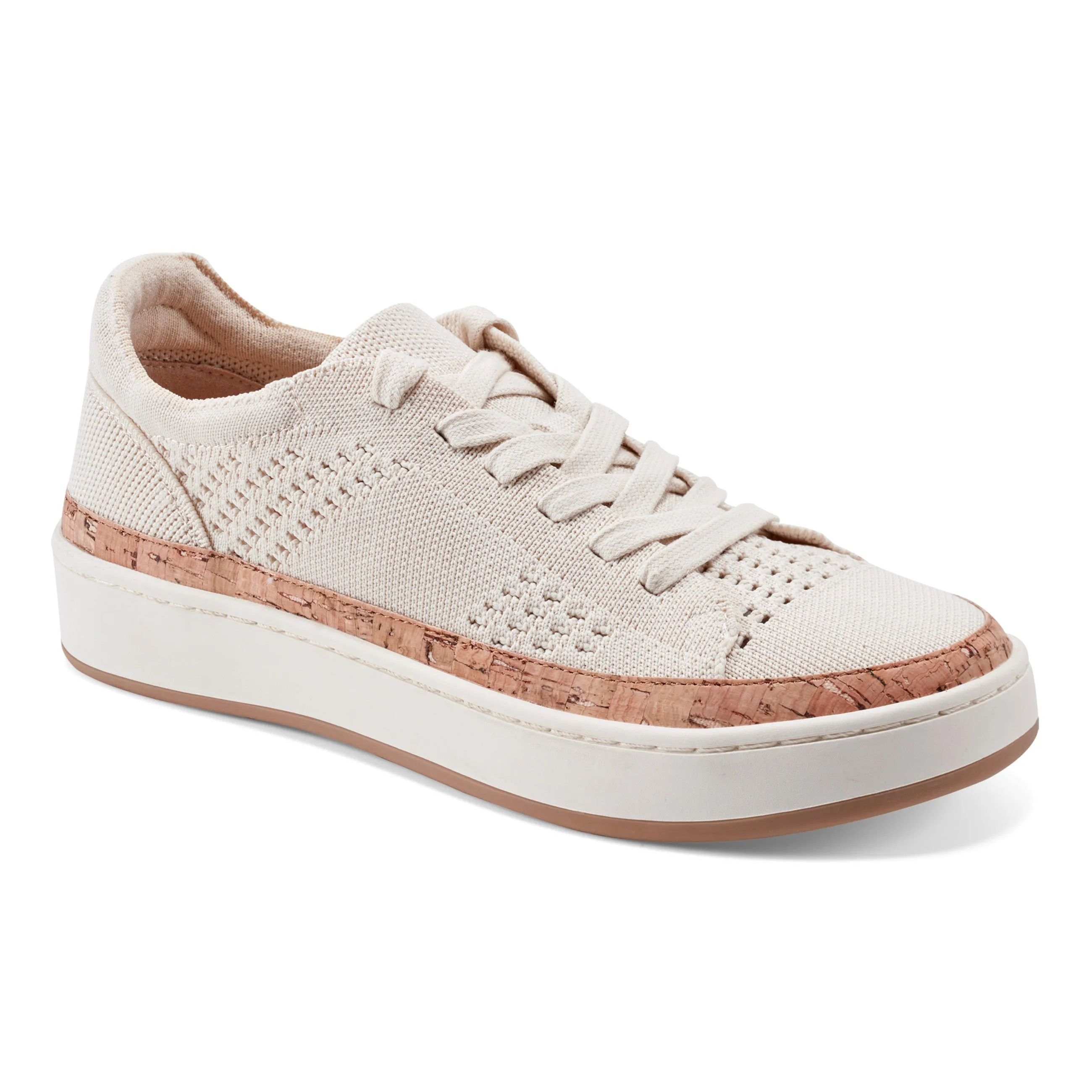 Knight Round Toe Lace-up Casual Sneakers Firm Edge