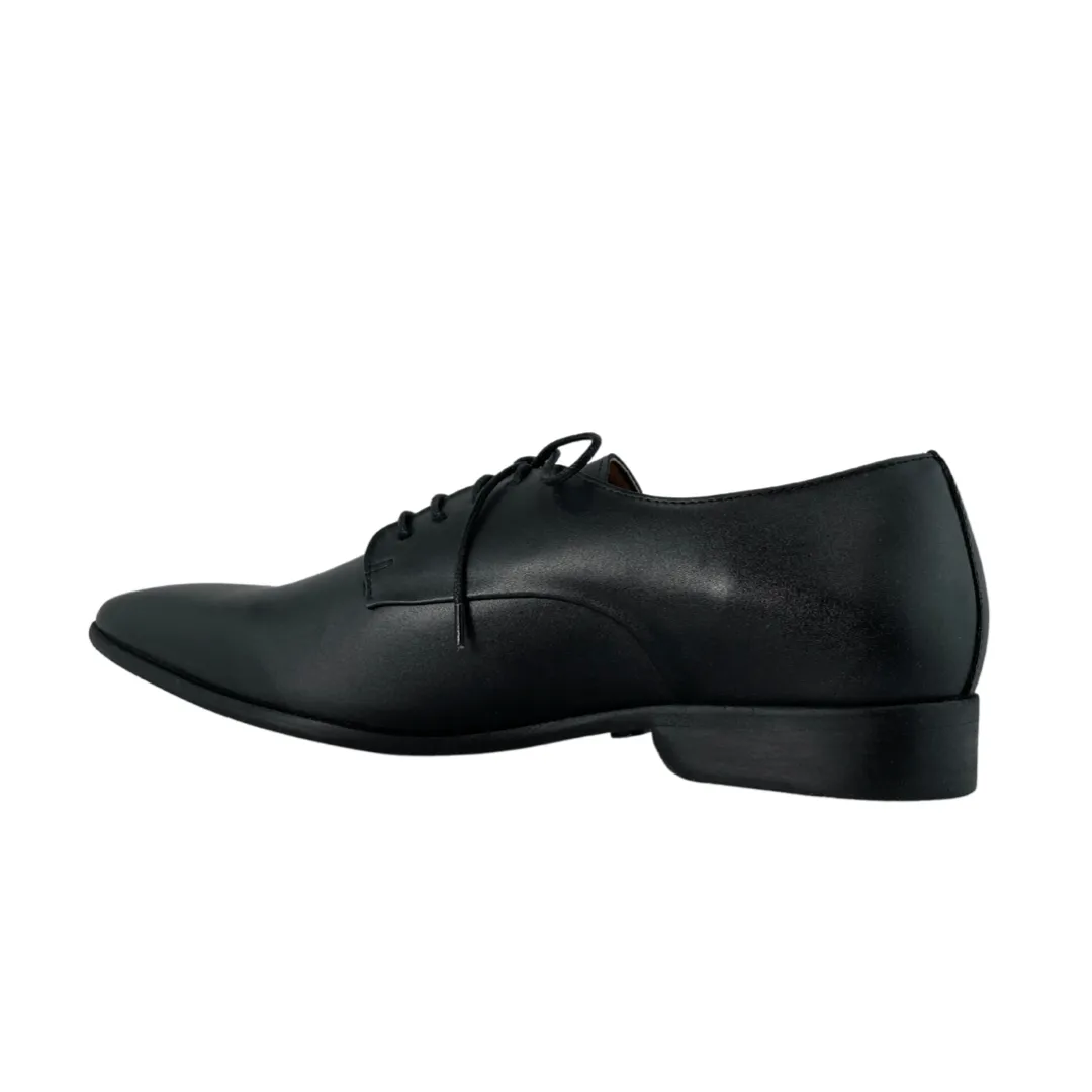 'Nero' Men's Vegan Derby Shoe by Zette Shoes - Matte Black Foam Lining Standing Workers Stable Core