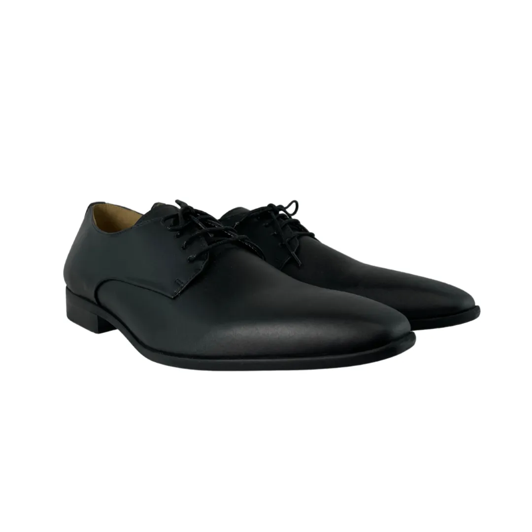 'Nero' Men's Vegan Derby Shoe by Zette Shoes - Matte Black Street Edge