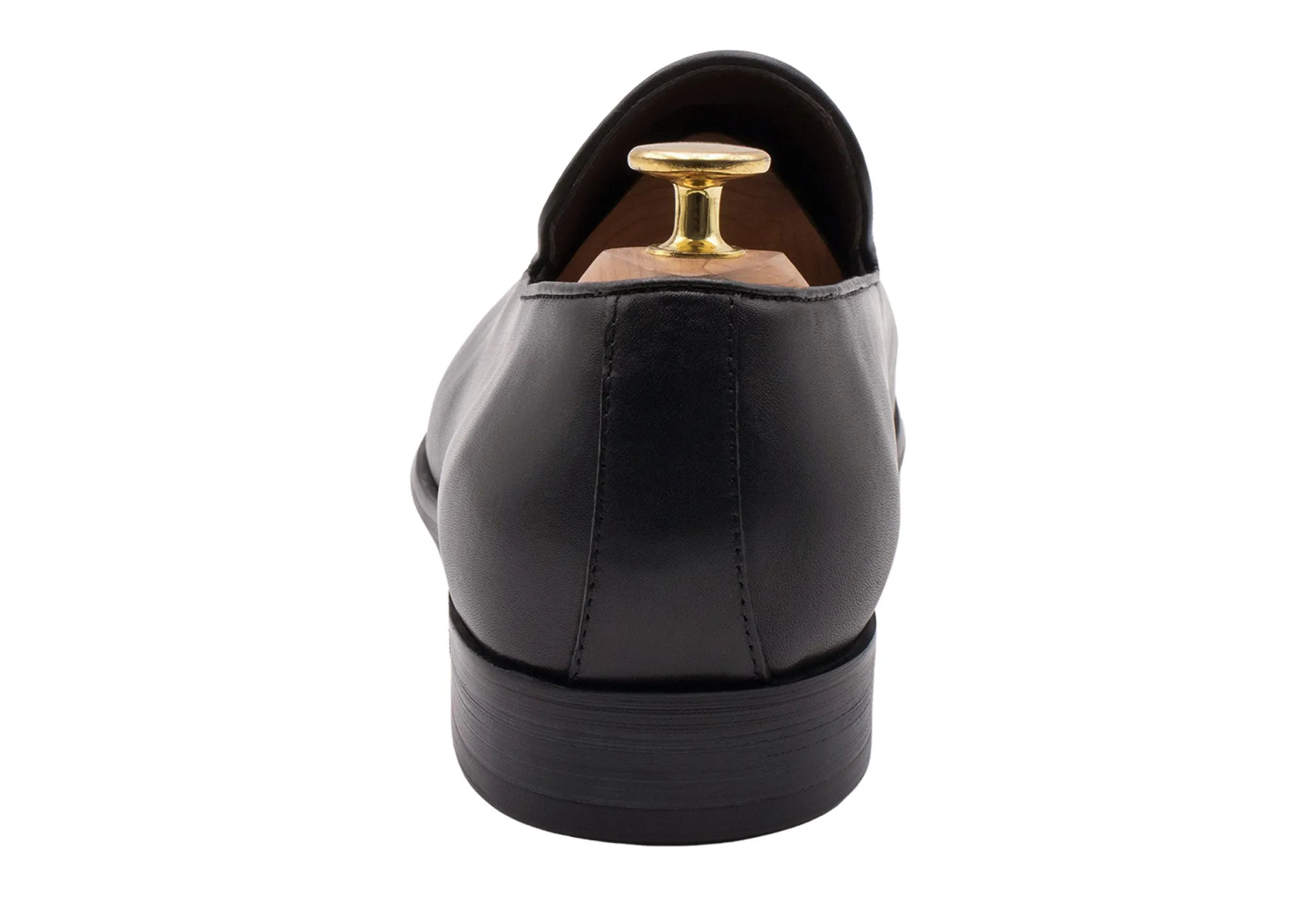 Polvorines Black Wholecut Tassel Loafer Mid Top
