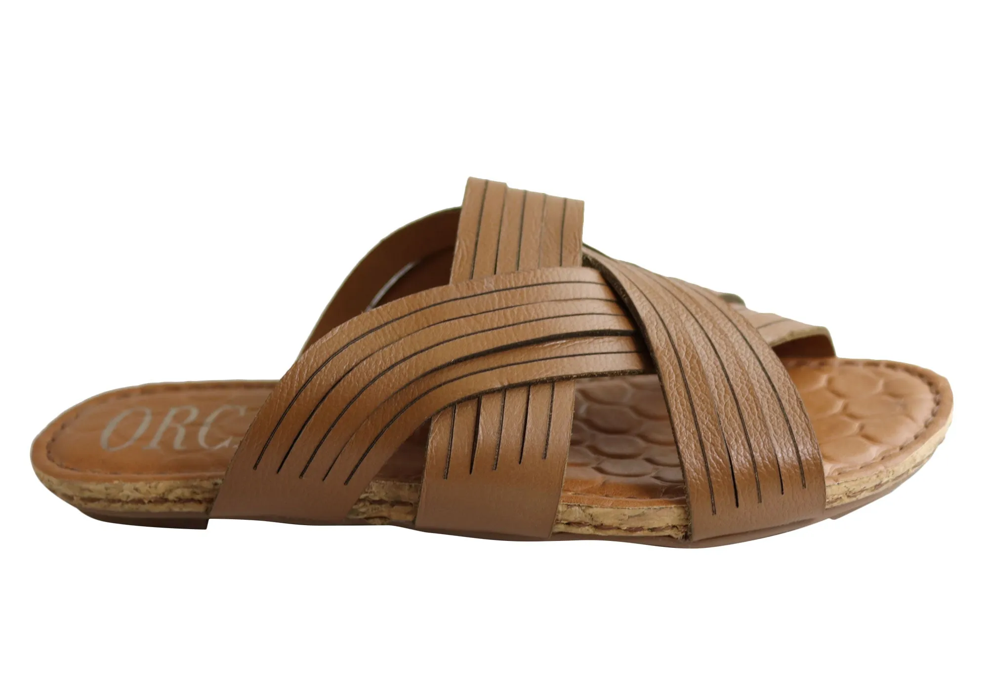 Comfortable Sandals for Men Orcade Carly Womens Comfortable Leather Slides Sandals Made In Brazil