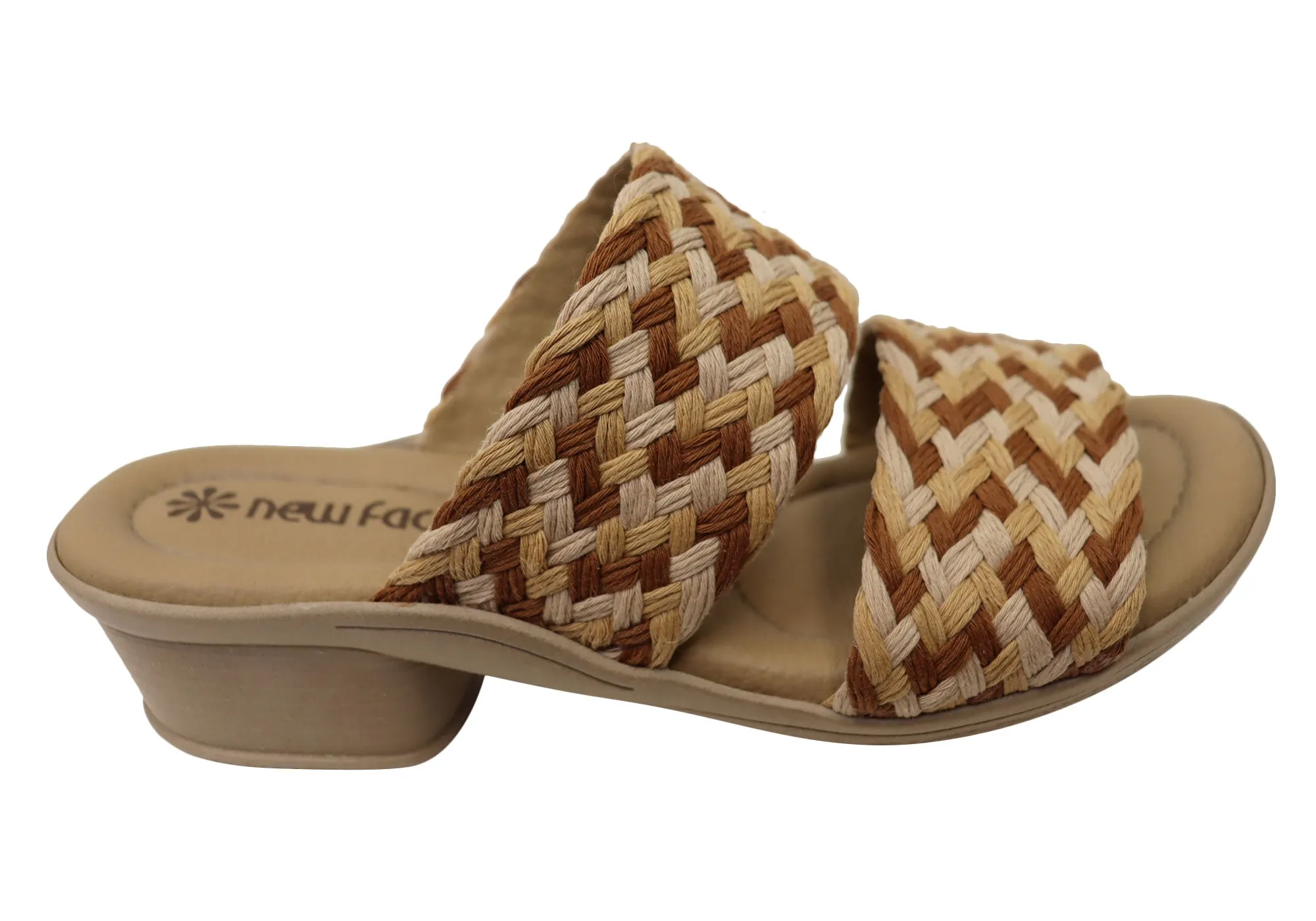 Sporty Flip-flops Walking Comfort New Face Felicity Womens Comfortable Low Heel Slides Sandals