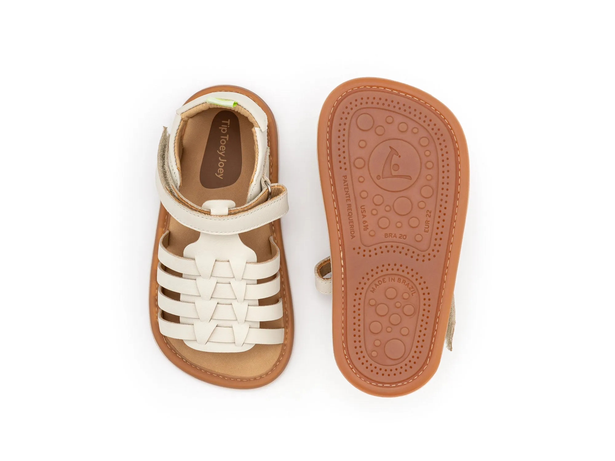 Tip Toey Joey Boy's And Girl's Athena Sandals - Tapioca All-day Comfort