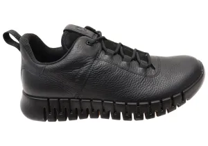Ventilated Mesh Sunny Walks ECCO Mens Comfortable Leather Gruuv GTX Sneakers Shoes