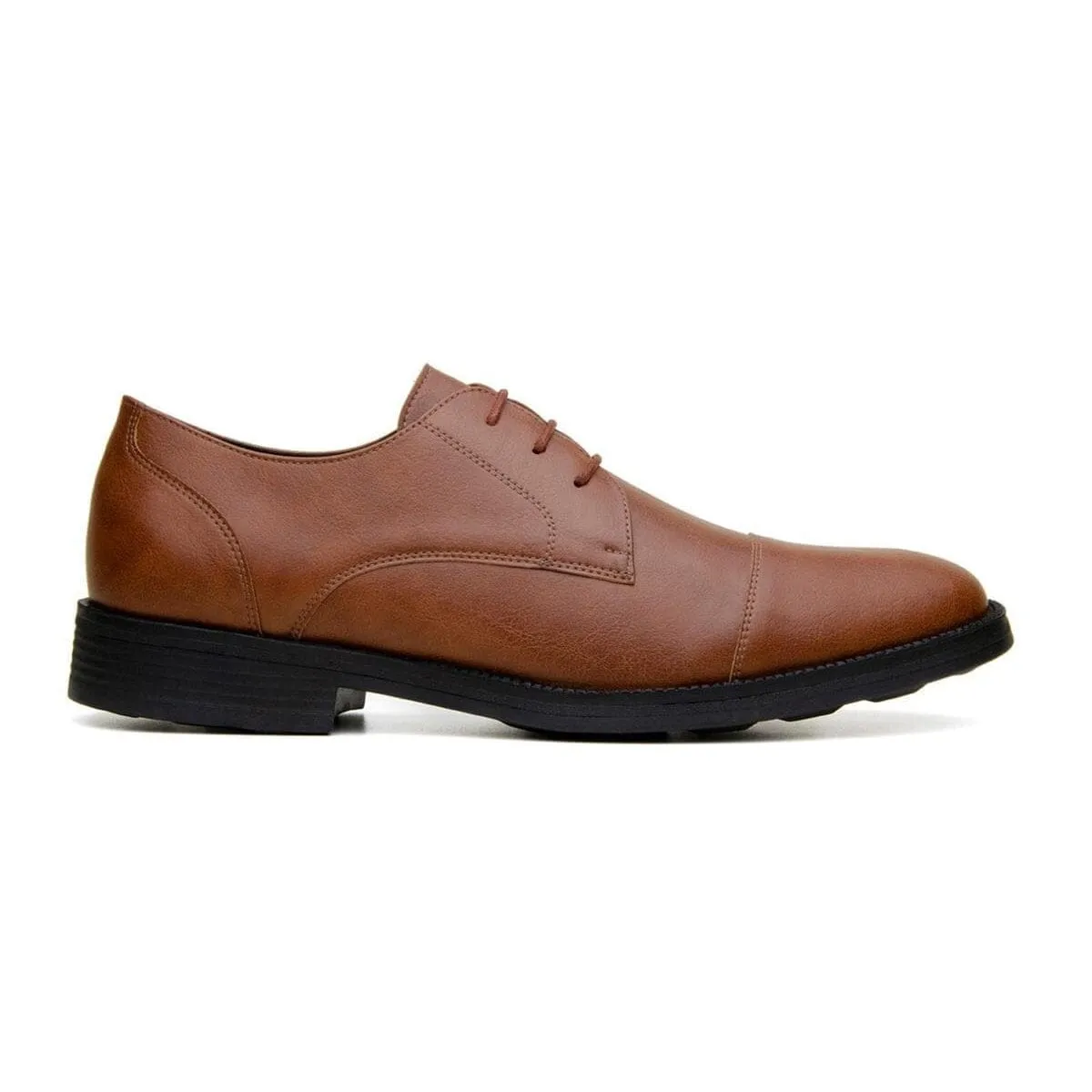 'Roma' classic vegan leather derby by Vincente Verde -  cognac Fitness Vibe Summer cool