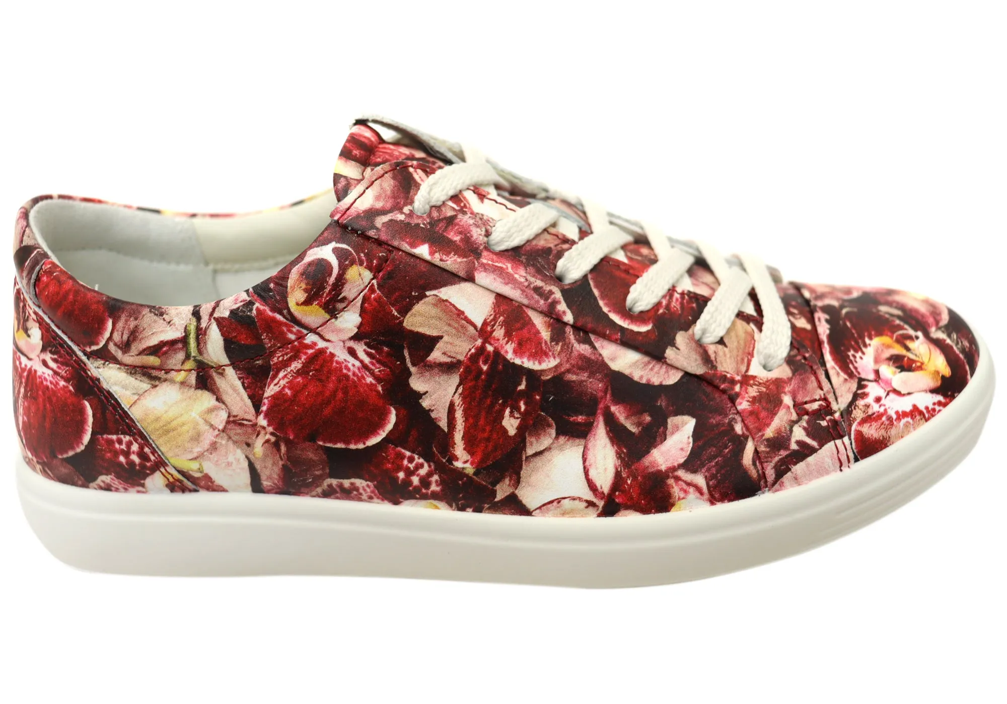 Star Walk ECCO Soft 7 Womens Comfortable Lace Up Leather Sneakers