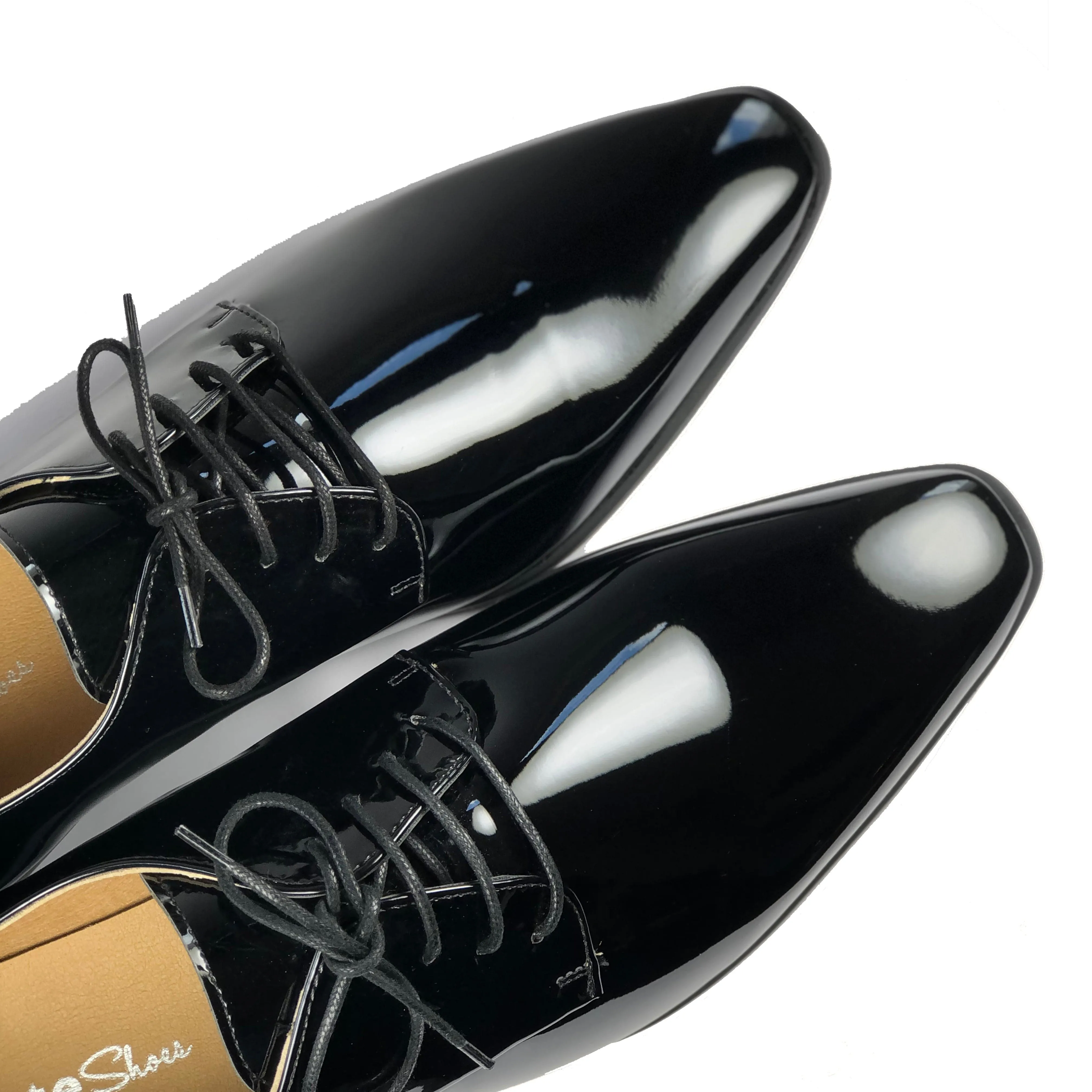 Picnic Easy 'Nero' Men's Vegan Derby Shoe by Zette Shoes - Black Patent