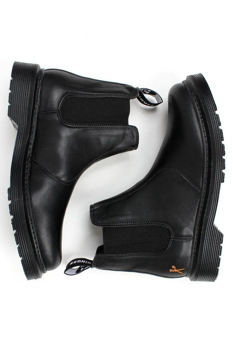 Versatile Wear Trail Ready 'Brick Lane' Vegan Chelsea Boot by King55 - Black