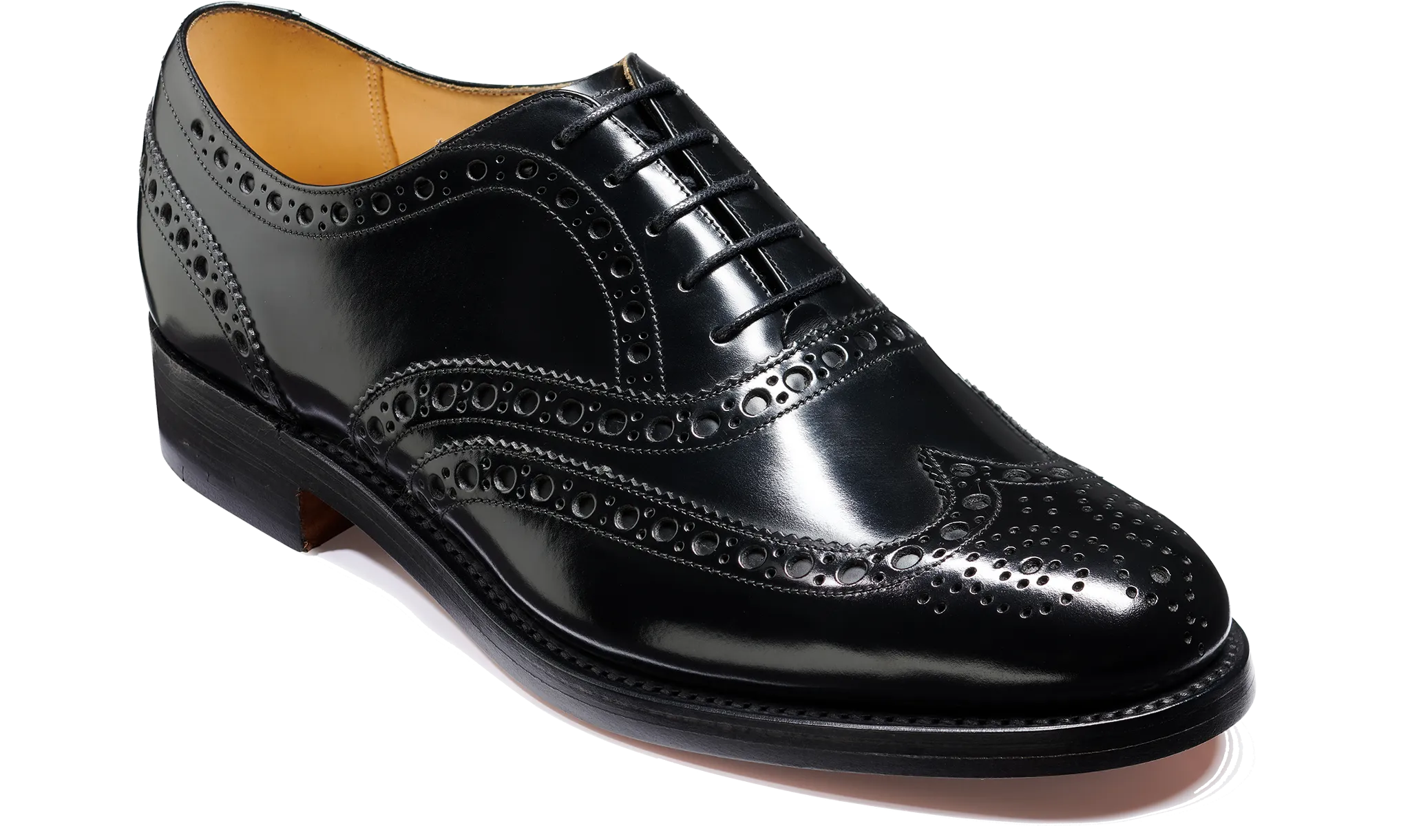 Padstow - Black Hi-Shine Forever Fit