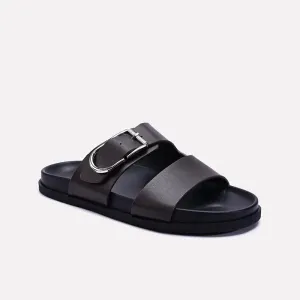 Sleek And Comfy Dark Brown Casual Slides For Men 0151108
