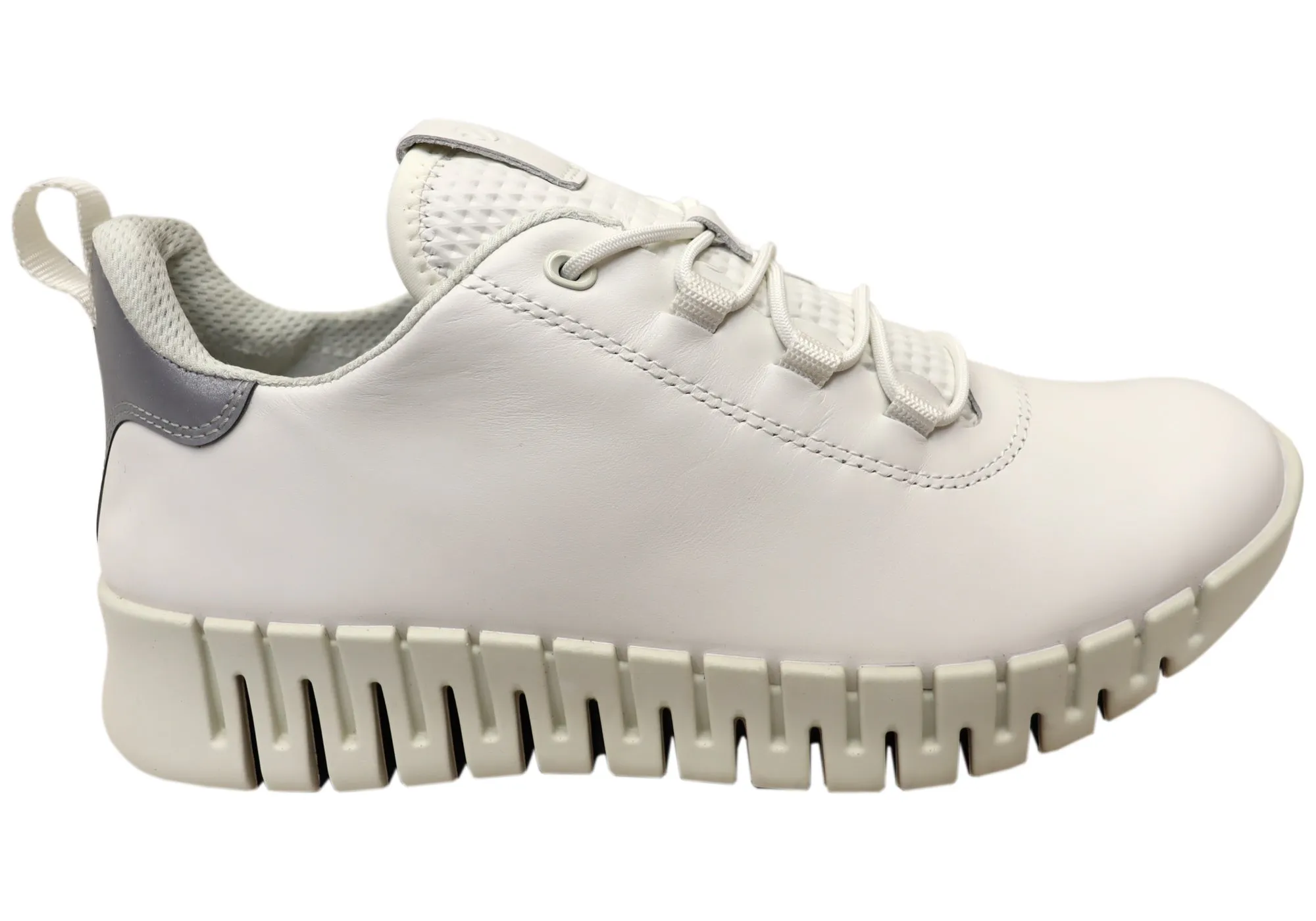 ECCO Womens Comfortable Leather Gruuv Sneakers Shoes Field Power