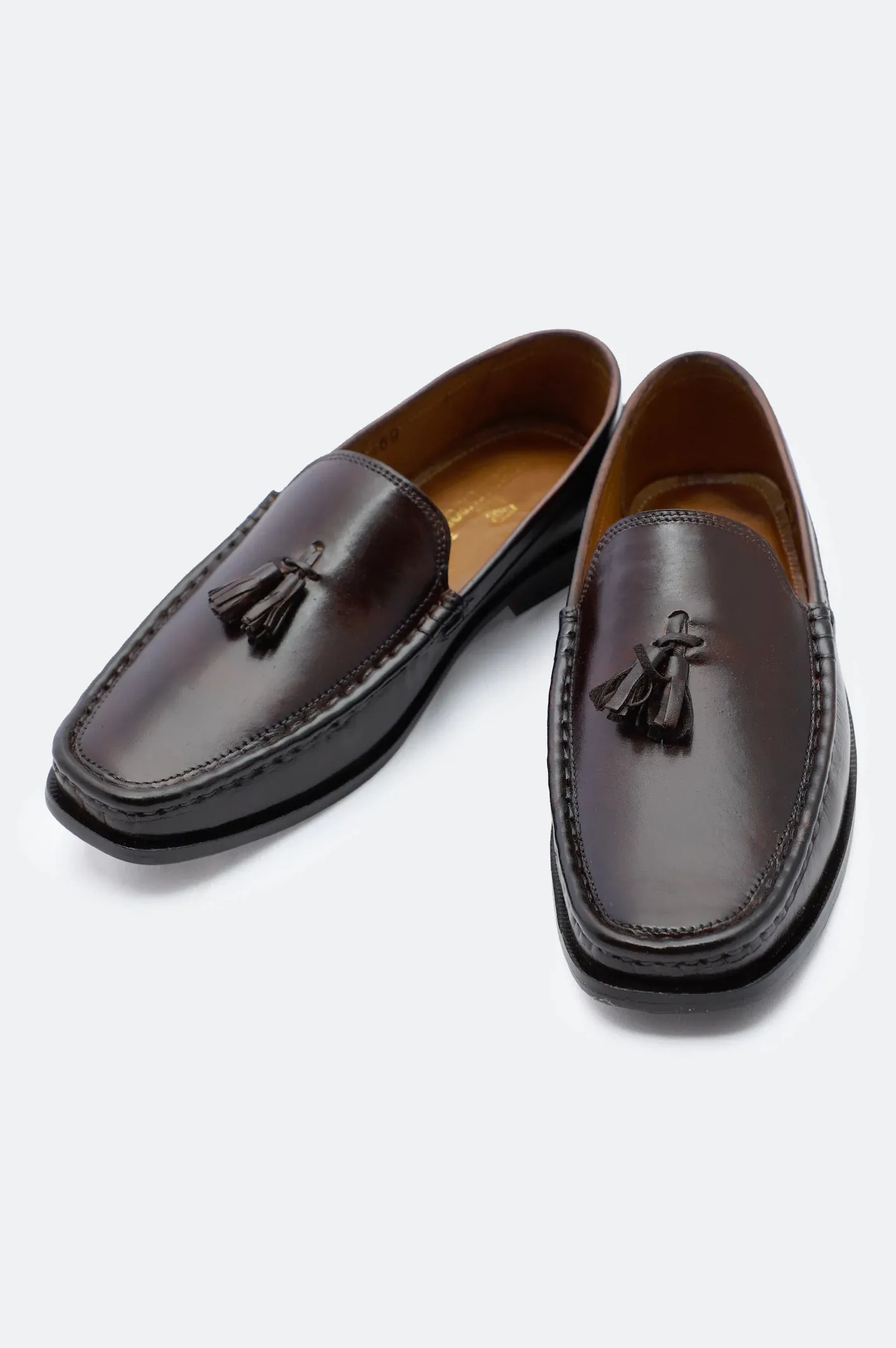 Ergonomic Design Lift Step Brown Monk Tassel Formal Shoes