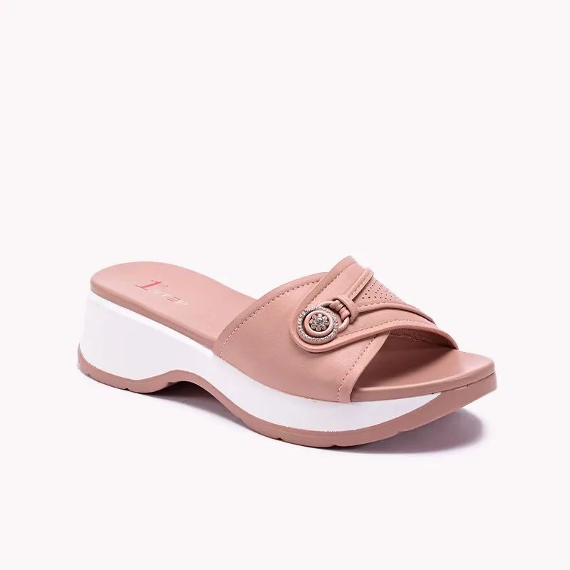 Pink Comfy Casual Slippers 0413329 Anti   Stain
