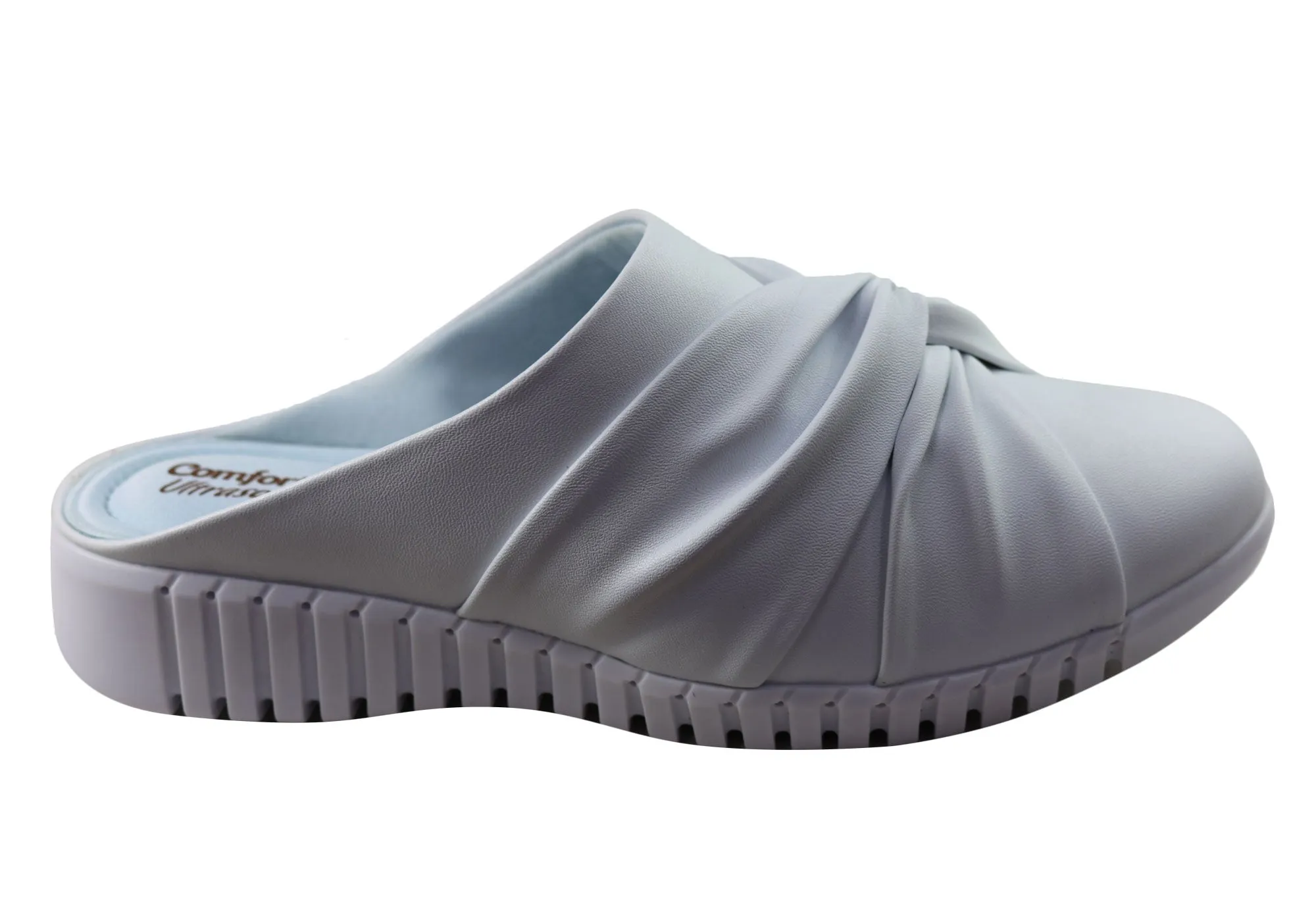 Stretchable Comfortflex Mandy Womens Comfortable Closed Toe Open Back Mules