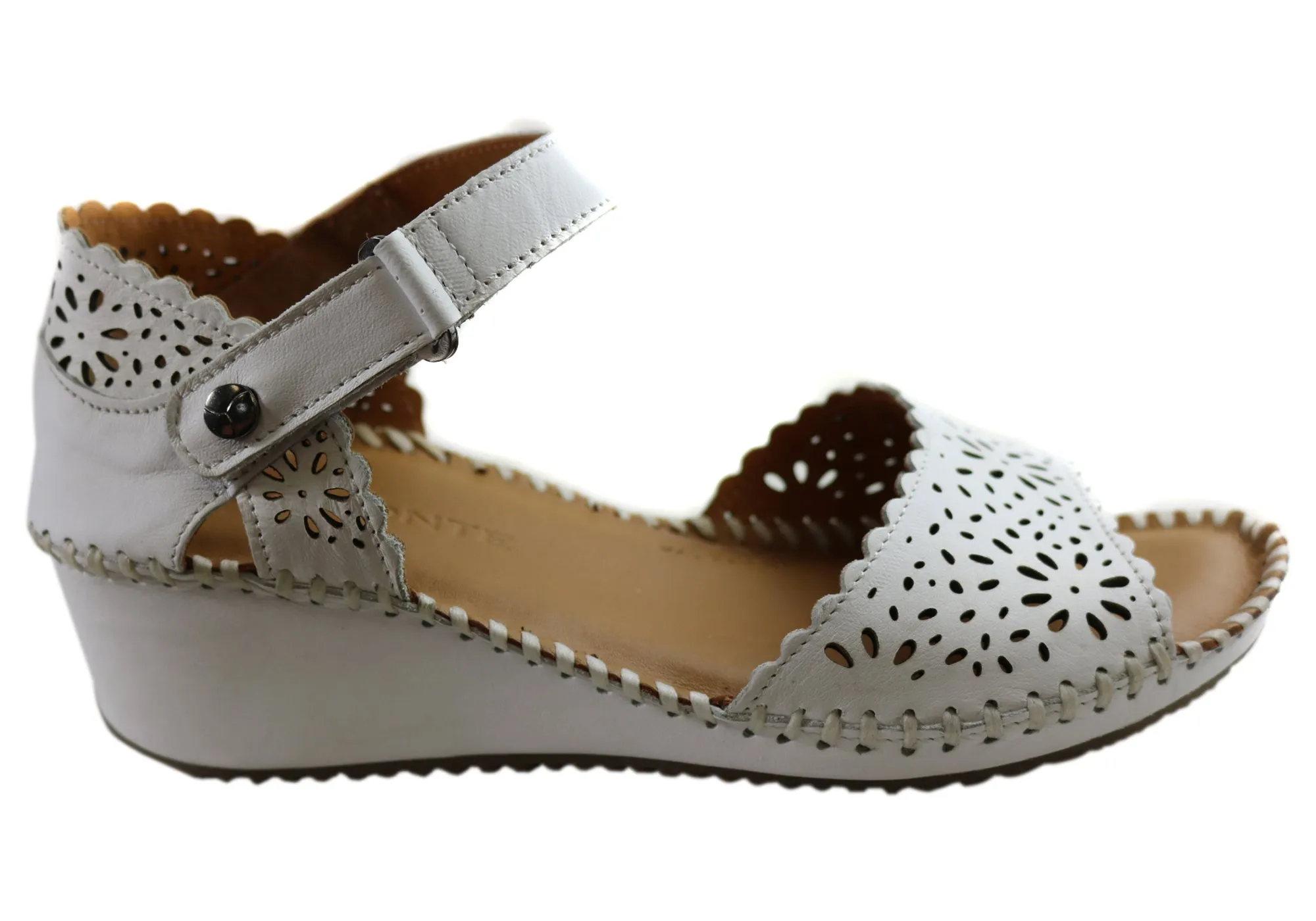 Standing Comfort Orizonte Franni Womens European Comfortable Leather Wedge Sandals