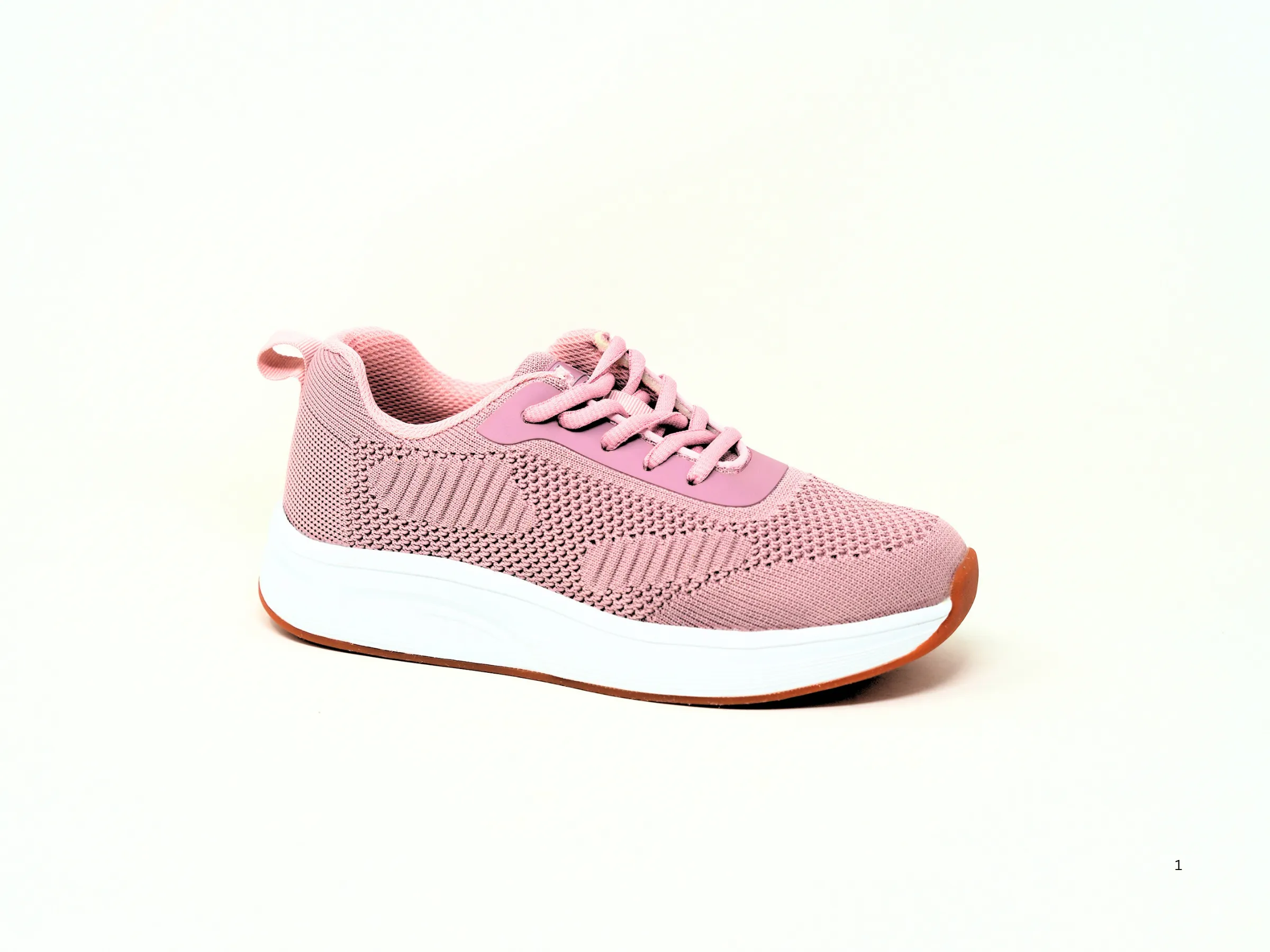 FITec 9329 Pink - Lady's Added-Depth Extreme-Light Knitted Walking Shoe HeelStabilizer Seamless Technology