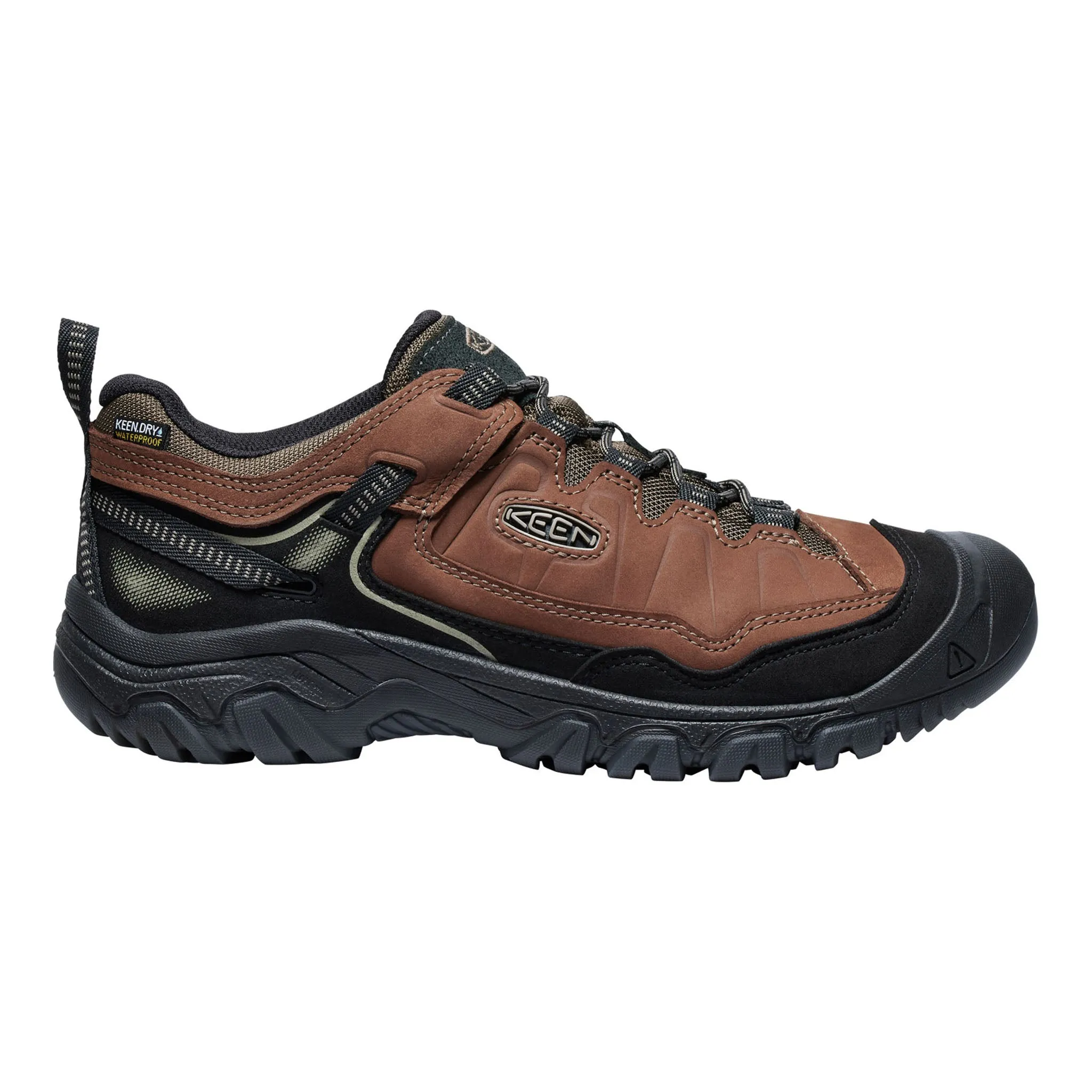 Men's Targhee IV Waterproof Hiking Shoe Bison/Black Supportive Core Office Workers
