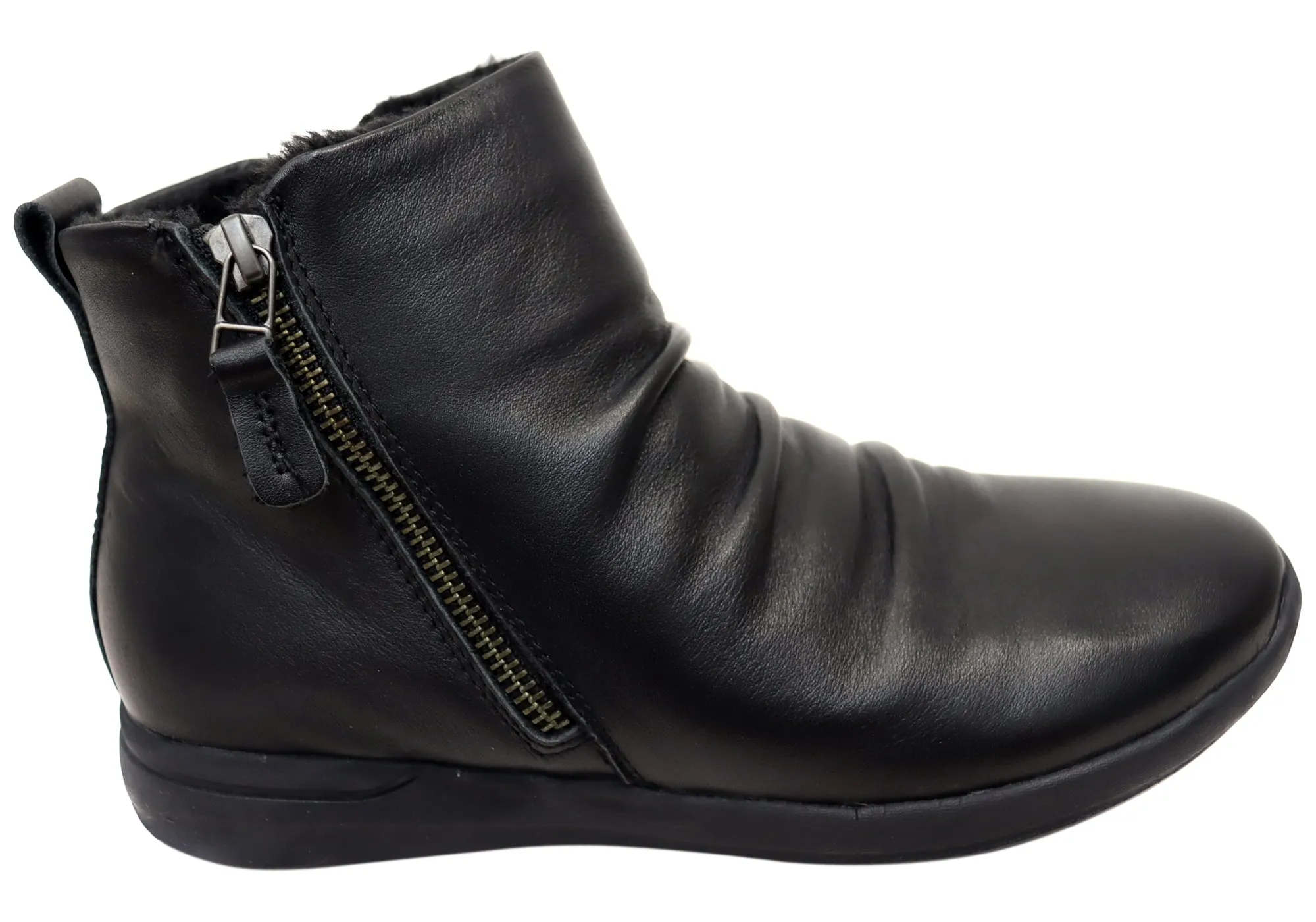 Protective Finish Weather Resistant User Summer Hike Scholl Orthaheel Nina II Womens Comfort Supportive Leather Ankle Boots