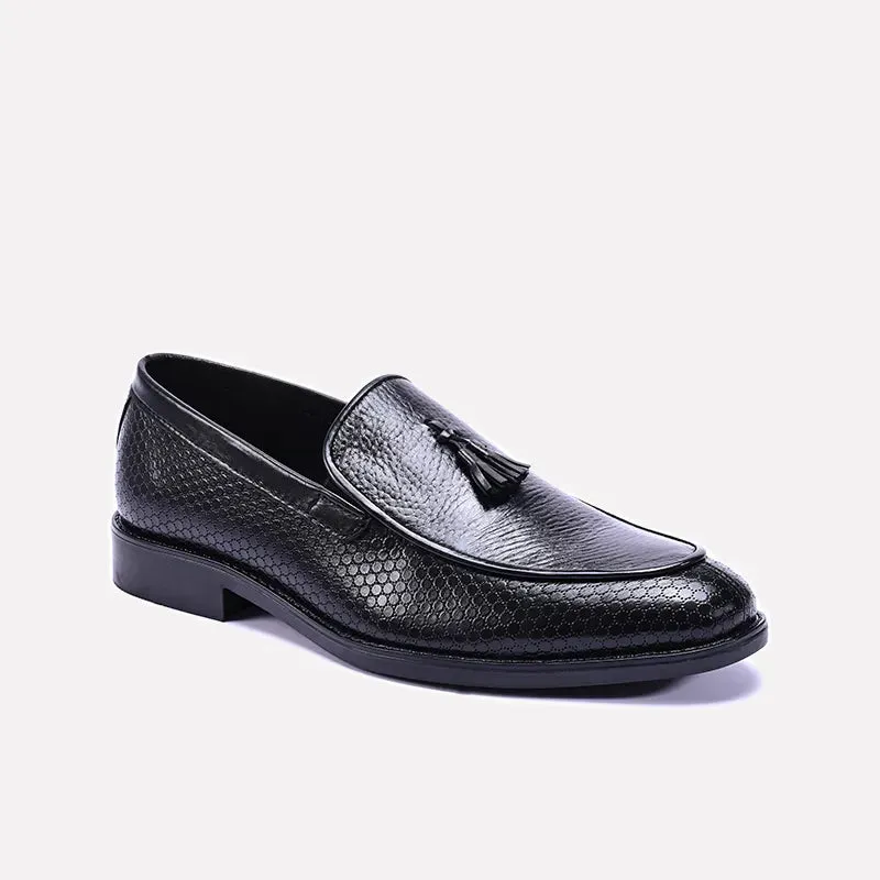 Apex Black Dress Tassel Loafers 0111187 Style Clarity Patent Cover